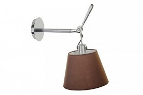 Настенный дизайнерский светильник-бра Tolomeo Parete diffusore 24cm brown/chrome