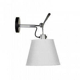 Настенный дизайнерский светильник-бра Tolomeo Parete diffusore 24cm white/chrome/black matte