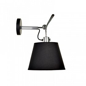 Настенный дизайнерский светильник-бра Tolomeo Parete diffusore 24cm black/chrome/black matte