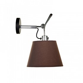 Настенный дизайнерский светильник-бра Tolomeo Parete diffusore 24cm brown/chrome/black matte