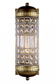 Дизайнерский настенный светильник-бра с хрусталем, бронза