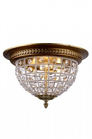 Потолочный светильник Kasbah с хрусталем, бронза 