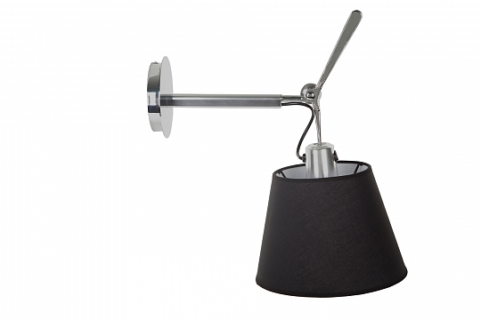 Настенный дизайнерский светильник-бра Tolomeo Parete diffusore 24cm black/chrome