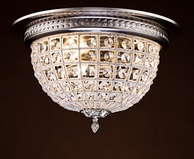 Потолочный светильник Kasbah с хрусталем, никель 