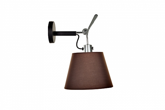 Настенный дизайнерский светильник-бра Tolomeo Parete 18cm brown/black matte