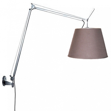 Настенный светильник-бра Tolomeo Parete basculante 24cm brown/chrome
