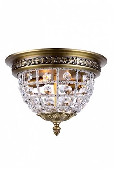 Потолочный светильник Kasbah с хрусталем, бронза 