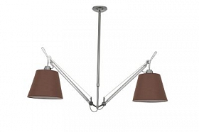 Дизайнерский потолочный светильник Tolomeo Suspension Basculante 36cm brown/chrome