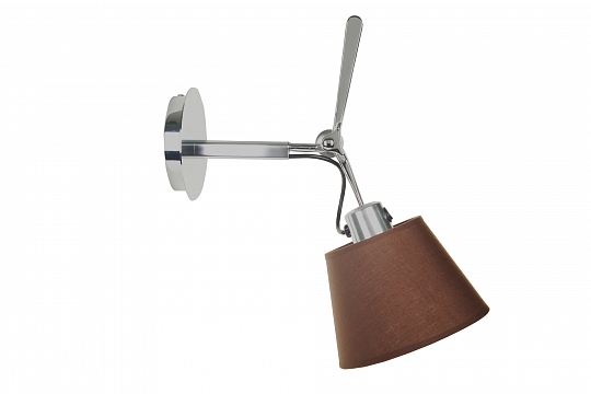 Настенный дизайнерский светильник-бра Tolomeo Parete 18cm brown/chrome